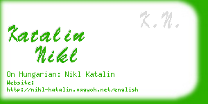 katalin nikl business card